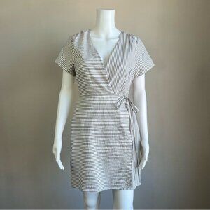 VACATE The Label Soho Striped Wrap Dress - S